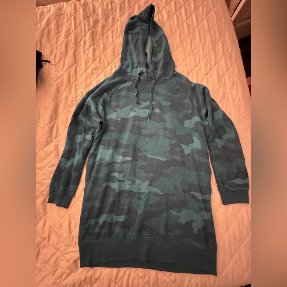 Women’s pink victoria secret blue Camouflage sweatshirt Hoodie dress